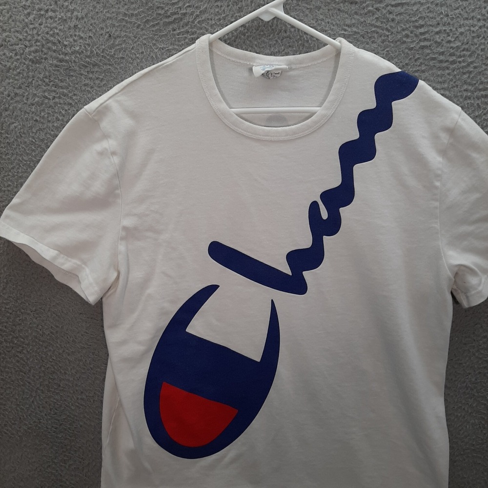 Champion Shirt Adult Large‎ White Y2K Streetwear Urban Hip Hop Sports Baller - Picture 7 of 9